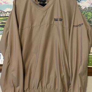 FootJoy Balcones Country Club Golf Pullover Jacket Mens M Beige Windbreaker